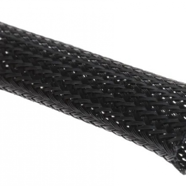 16MM BRAIDED SLEEVING MEGAMIDE BLACK 